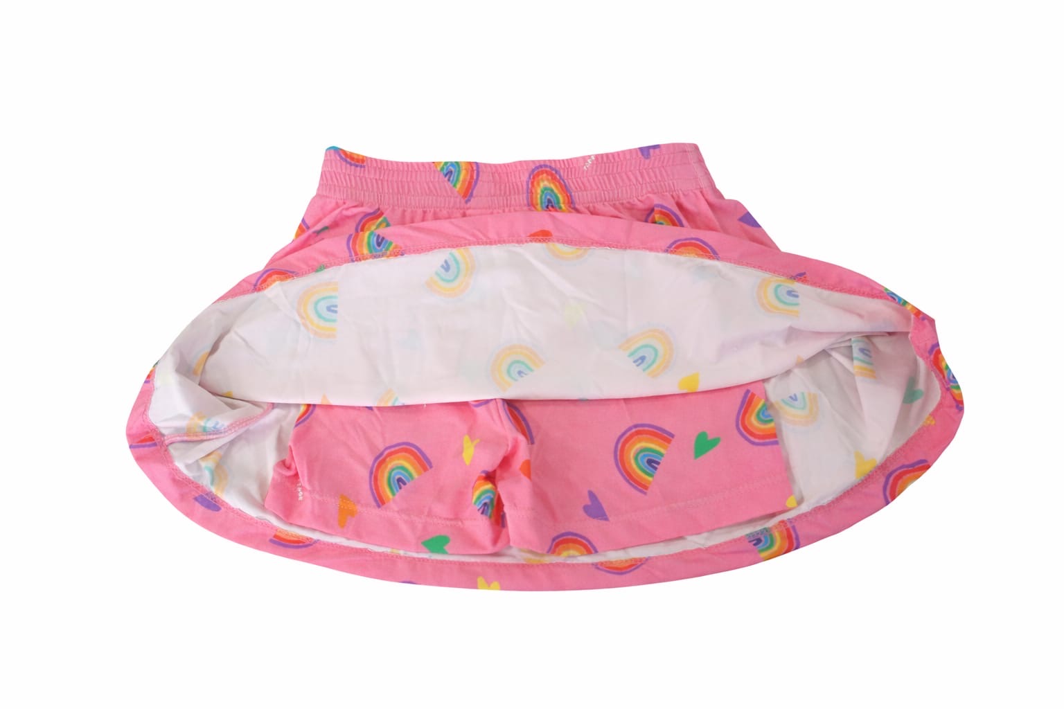 Saia Short Arco-íris Chiclete
