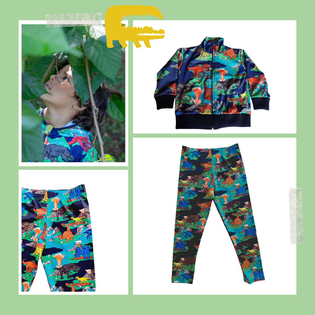 Kit Jaqueta Moletom Mundo Dino + Legging Mundo Dino