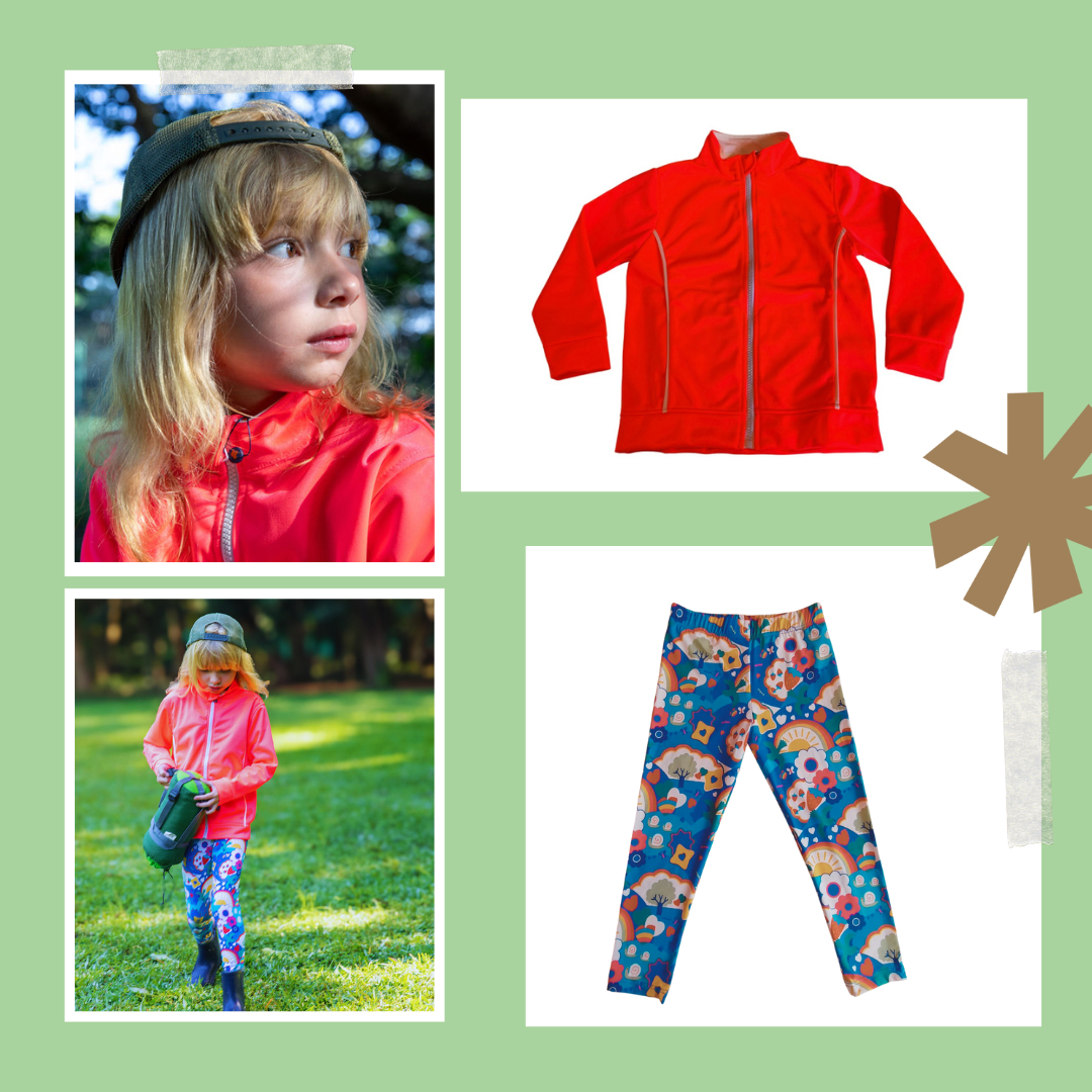 Kit Jaqueta Esportiva Pink Neon + Legging Paz e Amor Blue