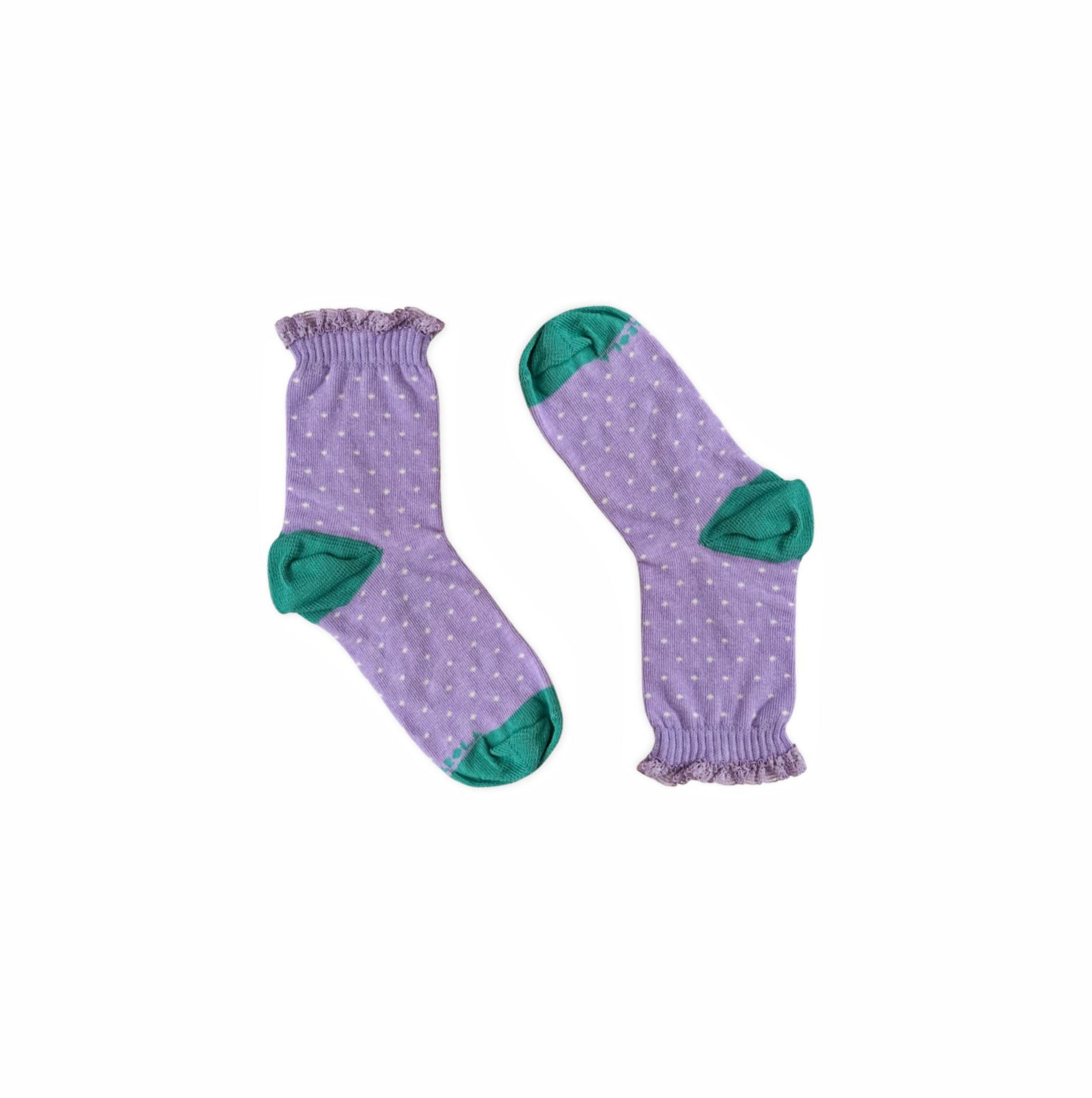 Meia Soquete Rendinha Roxa