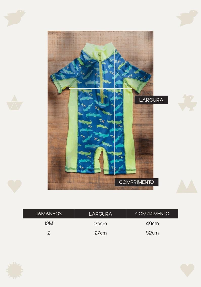 Macacão UV Tubarão Colorido