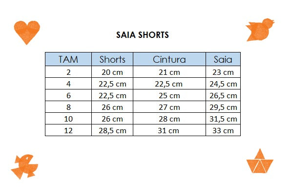 Saia Short Arco-Íris Roxo