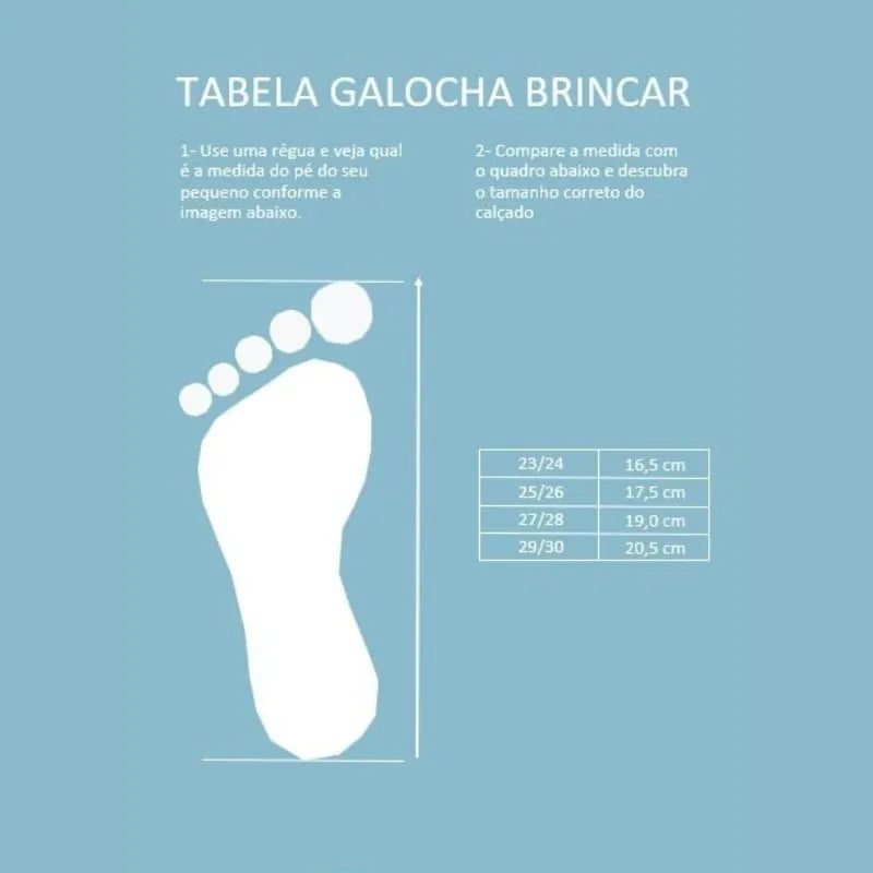 Galocha infantil tomato