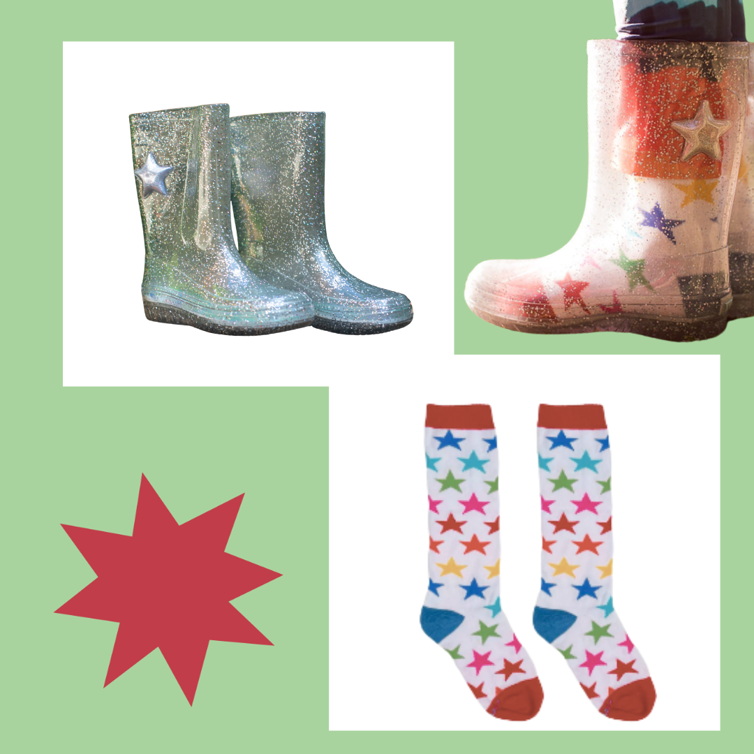 Kit Galocha Star + Meia Estrela Arco-íris