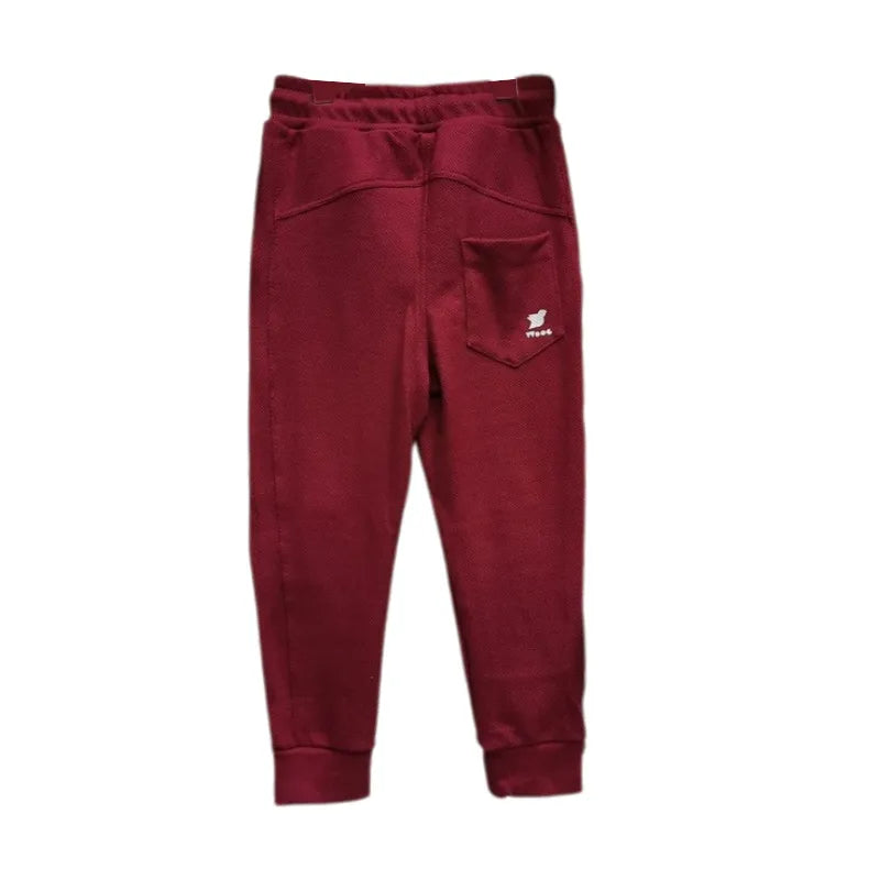 Calça Jogger com Textura Vinho