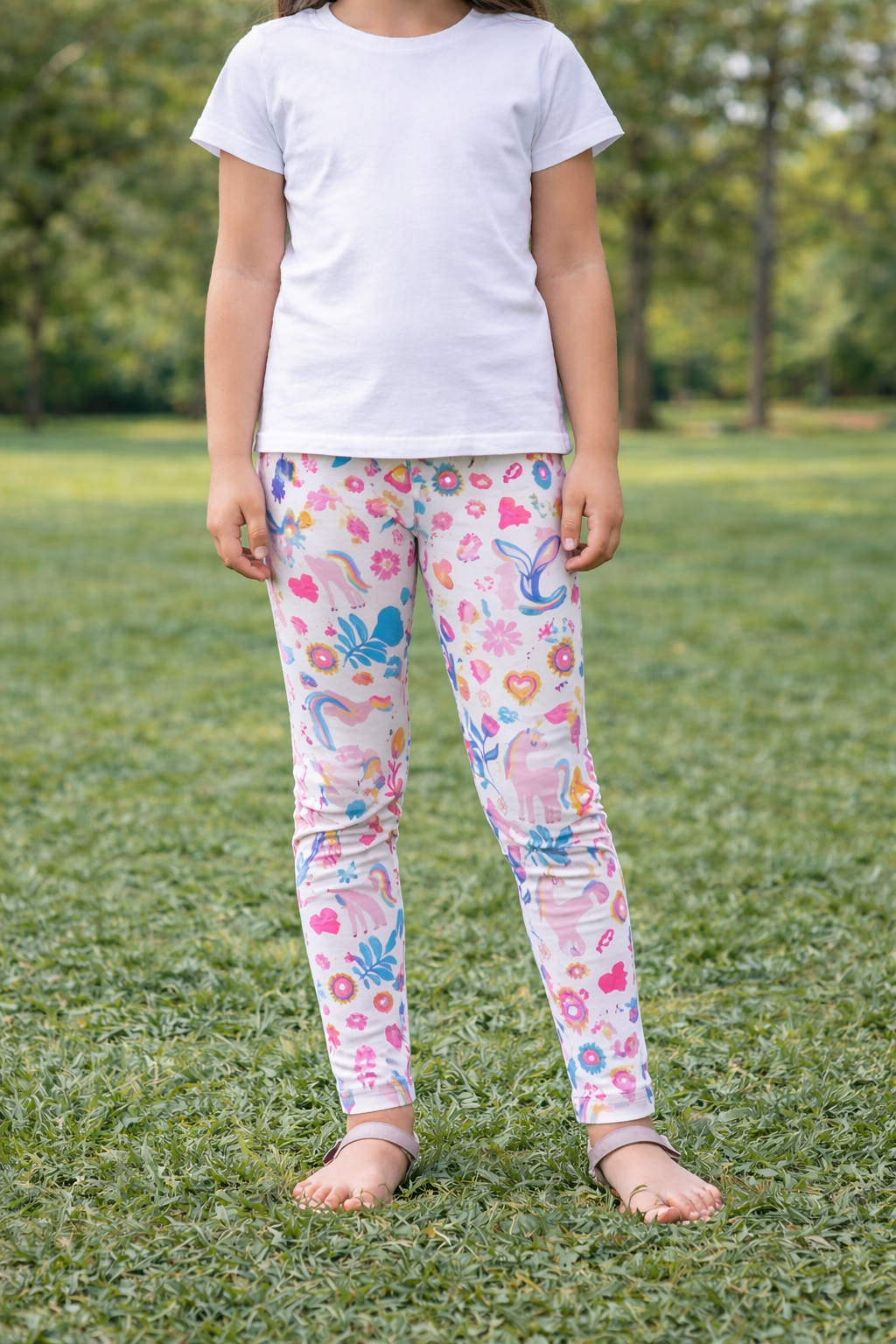 Legging Unicórnio Branco