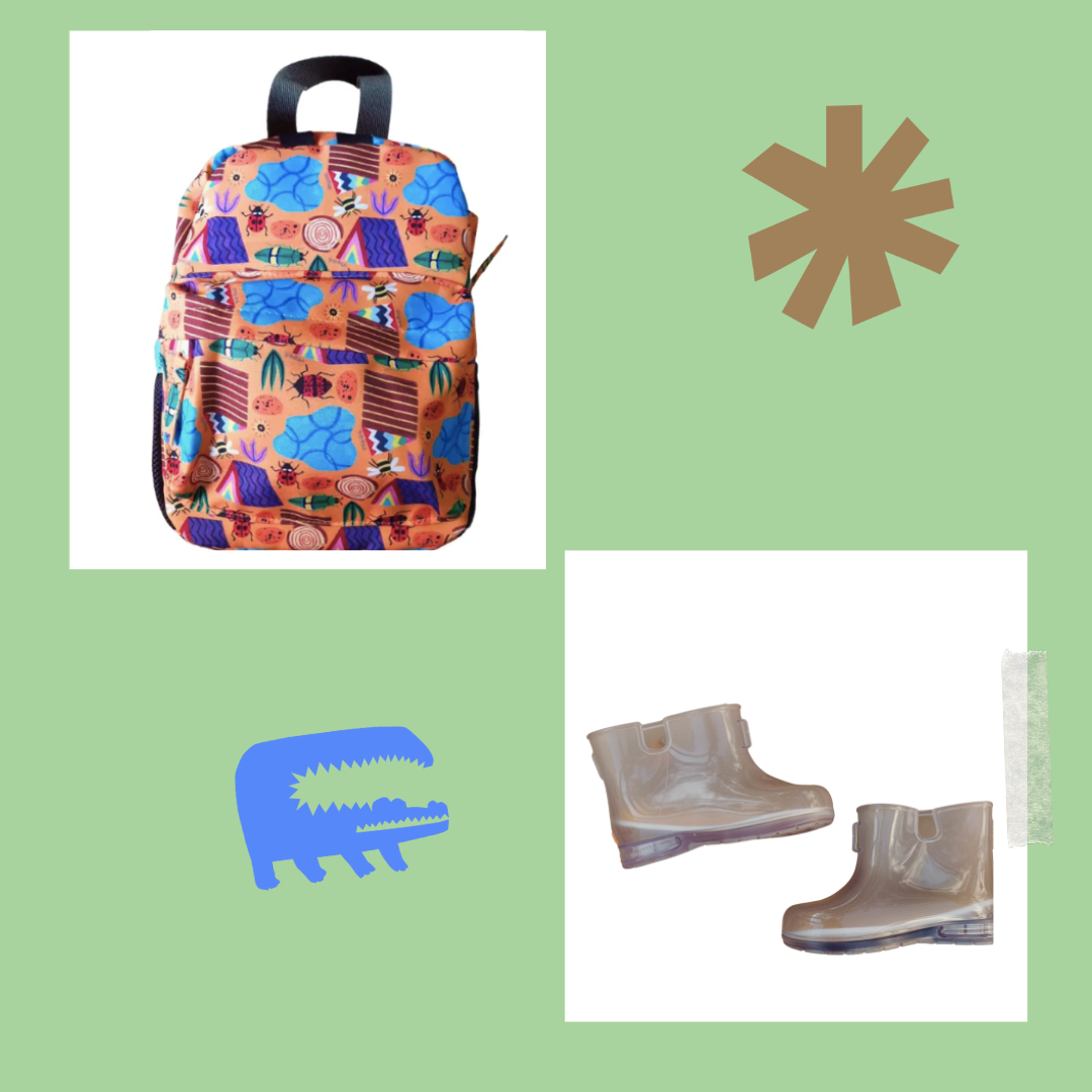 Kit Mochila P Acampamento + Galochinha Cano Curto Transparente