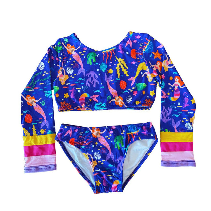 Biquíni Manga Longa Sereia Roxo