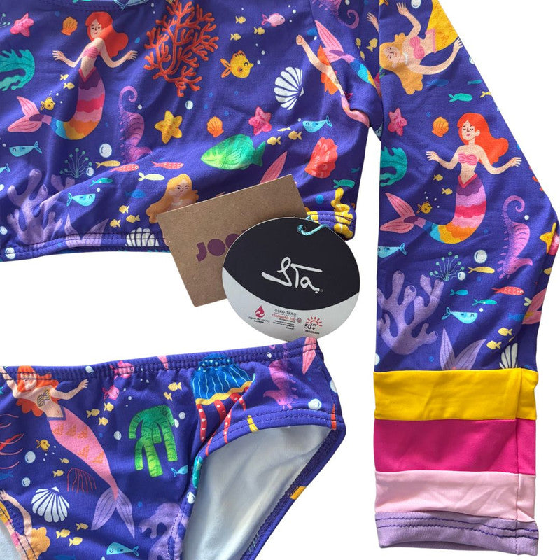 Biquíni Manga Longa Sereia Roxo