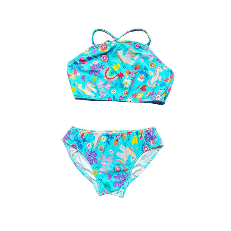 Biquíni Top Unicórnio Azul