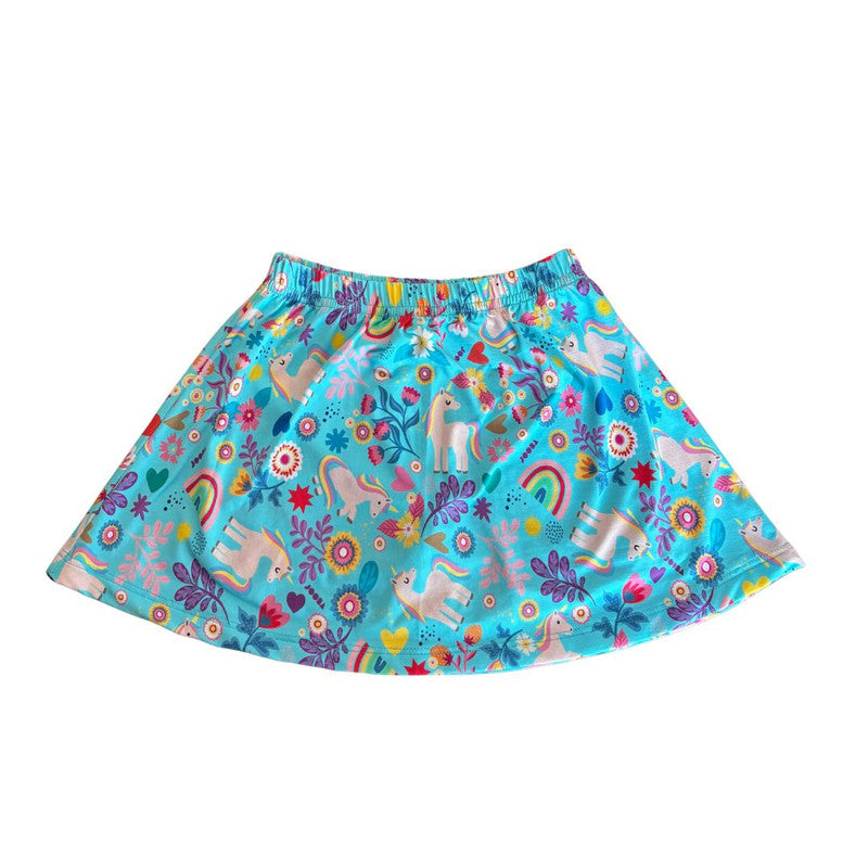 Saia Short Unicórnio Azul